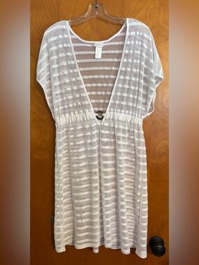 Dotti White Mesh Swim Cover-Up